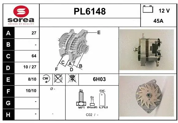 Alternator (PL6148)