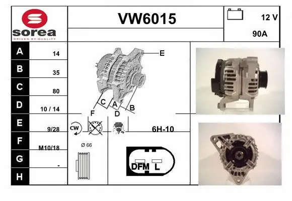 Alternator (VW6015)