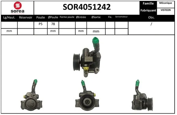 Hydraulic Pump, steering (SOR4051242)