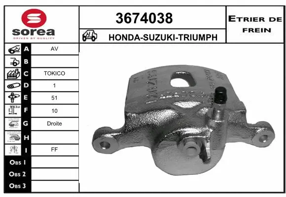Brake Caliper (3674038)