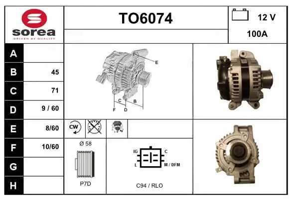 Alternator (TO6074)