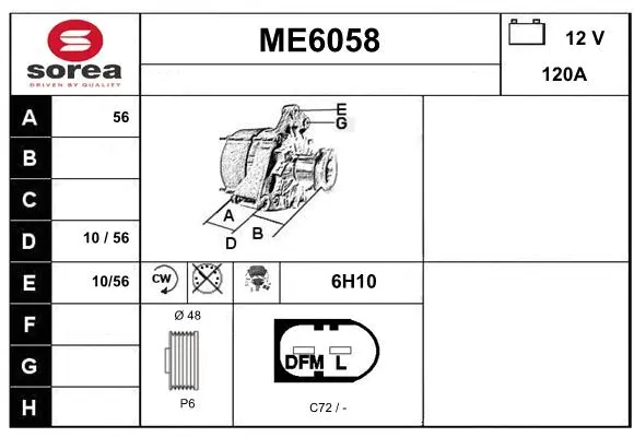 Alternator (ME6058)