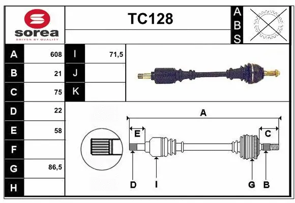 Drive Shaft (TC128)