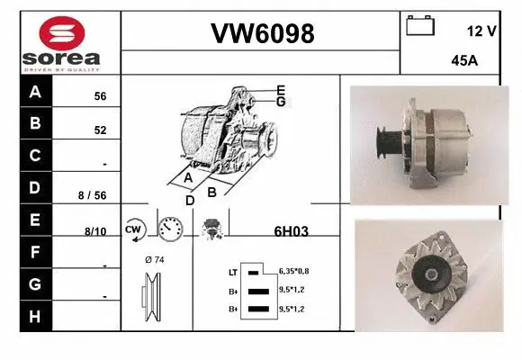 Alternator (VW6098)