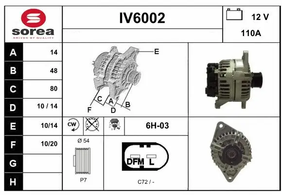 Alternator (IV6002)
