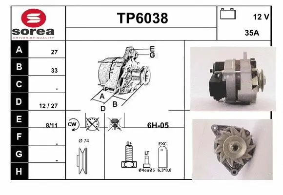Alternator (TP6038)