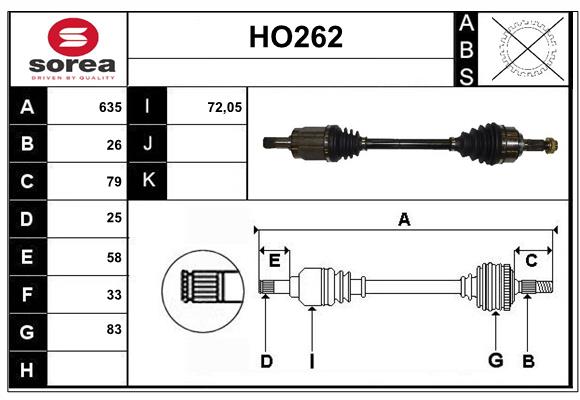 Drive Shaft (HO262)