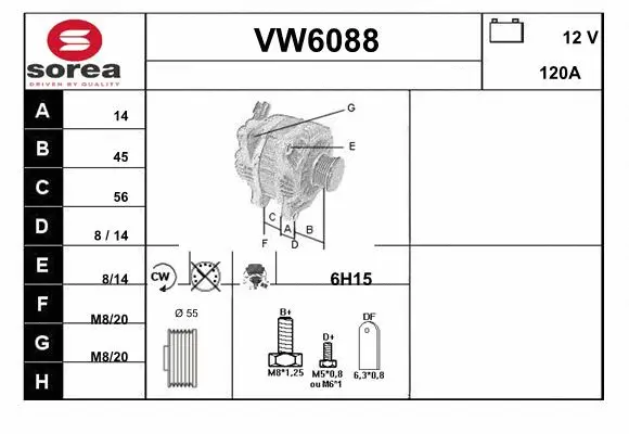 Alternator (VW6088)