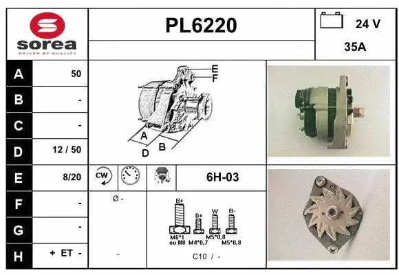Alternator (PL6220)