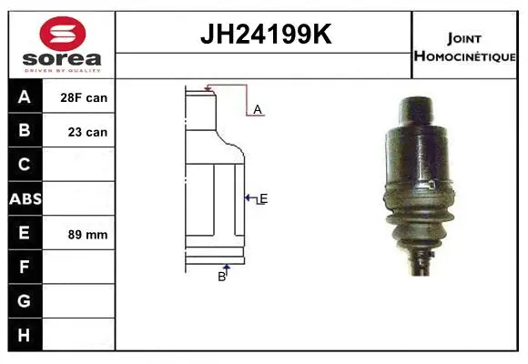 Joint Kit, drive shaft (JH24199K)