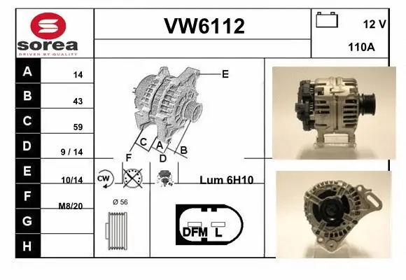 Alternator (VW6112)
