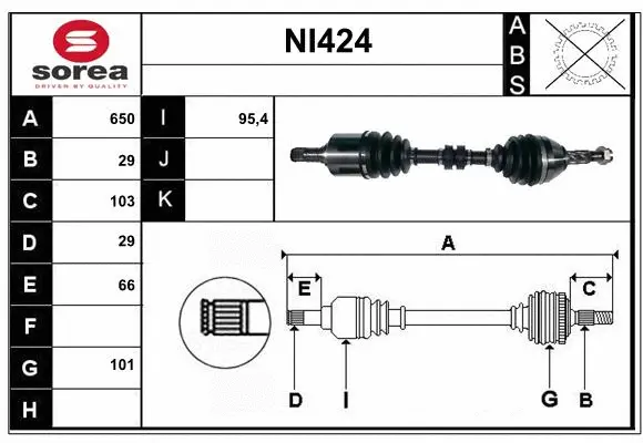 Drive Shaft (NI424)