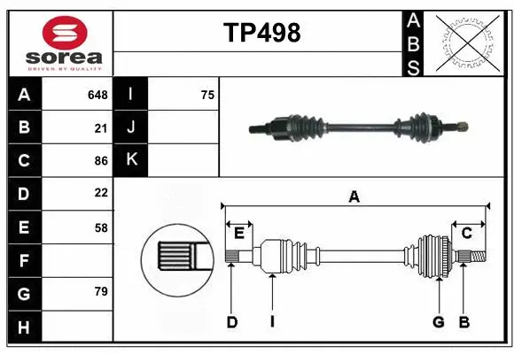 Drive Shaft (TP498)