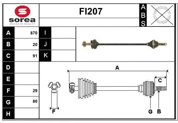 Drive Shaft (FI207)