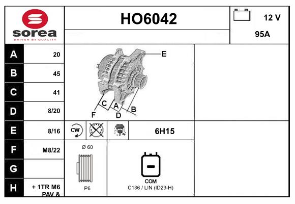 Alternator (HO6042)