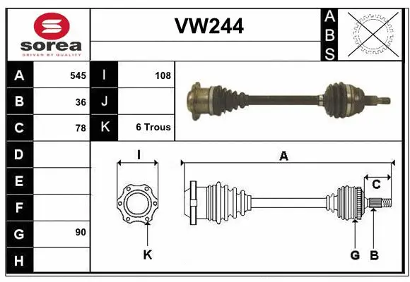 Drive Shaft (VW244)