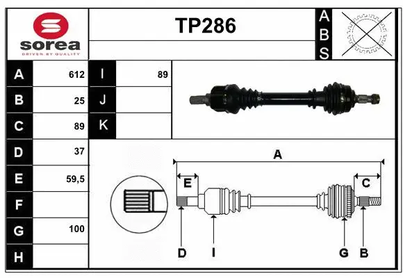 Drive Shaft (TP286)