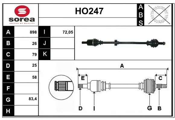 Drive Shaft (HO247)