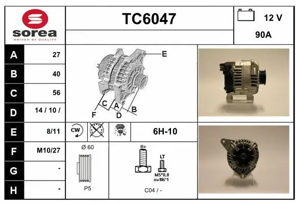 Alternator (TC6047)