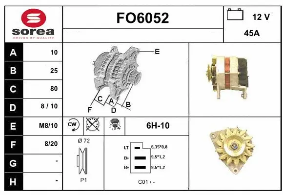 Alternator (FO6052)