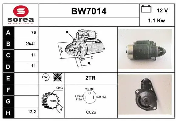 Starter (BW7014)