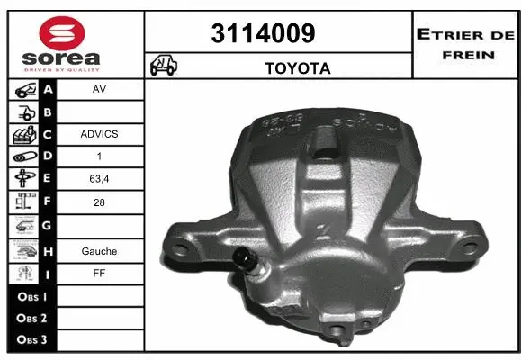 Brake Caliper (3114009)
