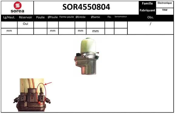 Hydraulic Pump, steering (SOR4550804)