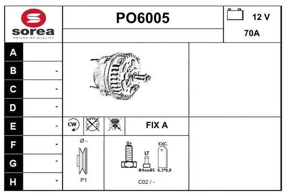 Alternator (PO6005)