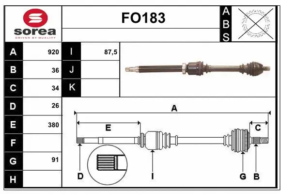 Drive Shaft (FO183)