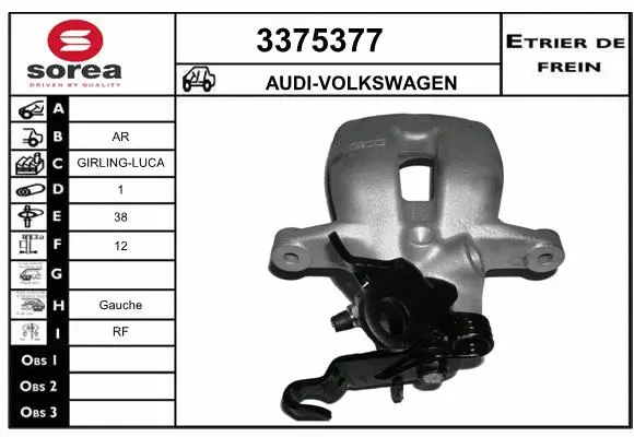 Brake Caliper (3375377)