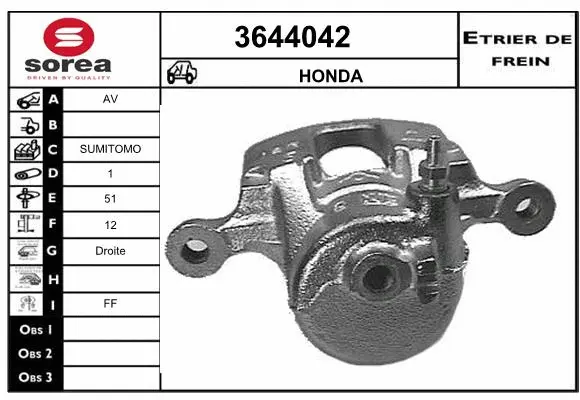 Brake Caliper (3644042)