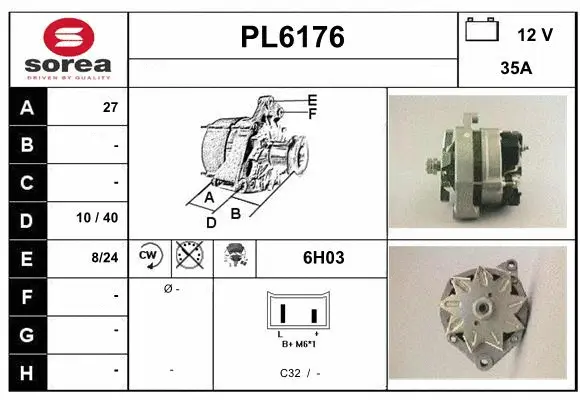 Alternator (PL6176)