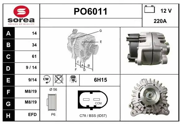 Alternator (PO6011)