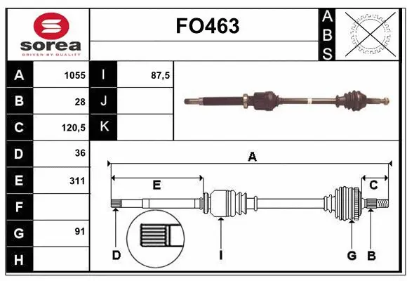 Drive Shaft (FO463)