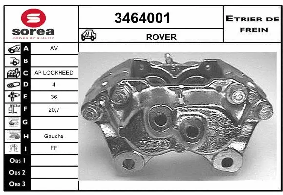 Brake Caliper (3464001)
