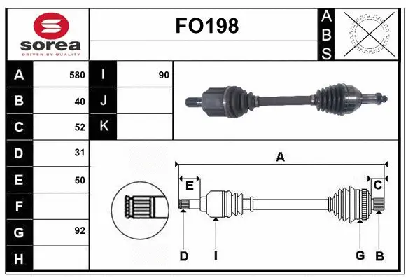 Drive Shaft (FO198)