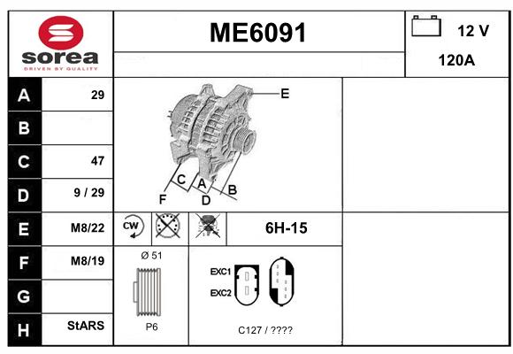 Alternator (ME6091)