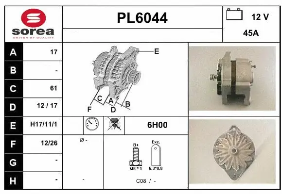Alternator (PL6044)