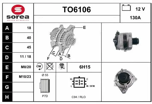 Alternator (TO6106)