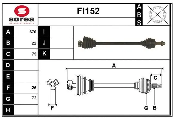 Drive Shaft (FI152)