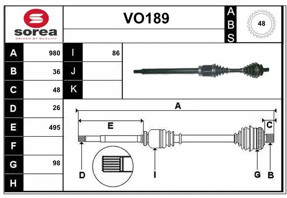 Drive Shaft (VO189)