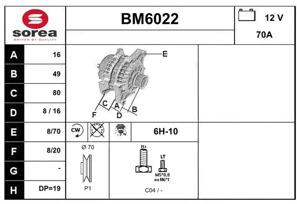 Alternator (BM6022)