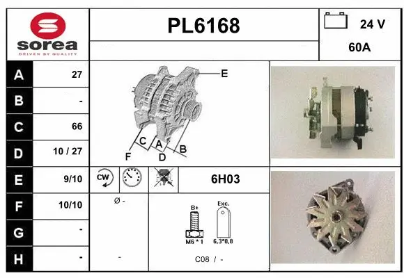 Alternator (PL6168)