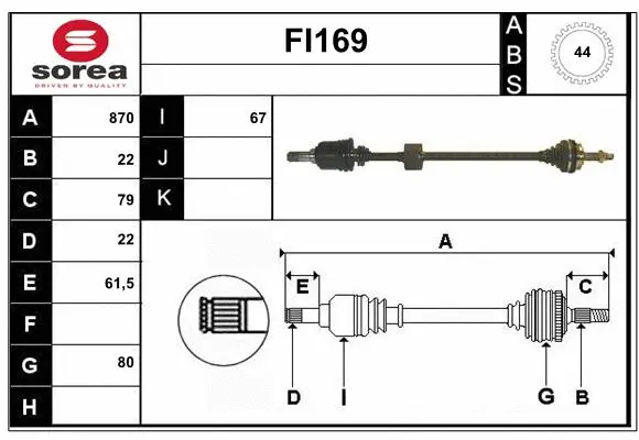 Drive Shaft (FI169)