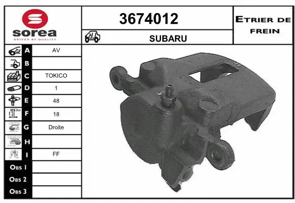 Brake Caliper (3674012)