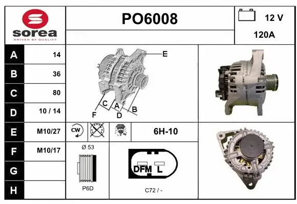 Alternator (PO6008)