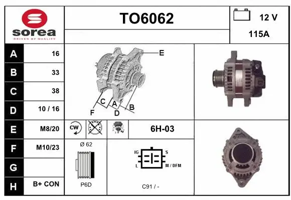 Alternator (TO6062)