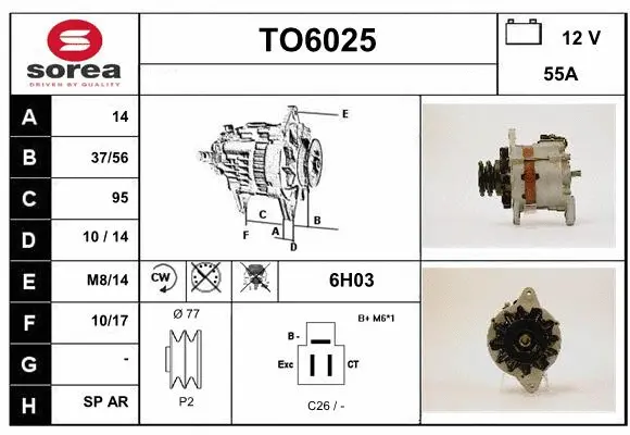 Alternator (TO6025)