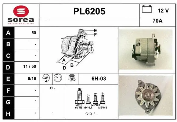 Alternator (PL6205)
