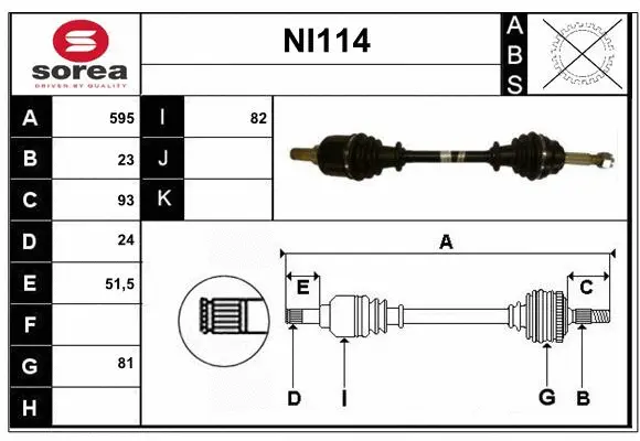 Drive Shaft (NI114)